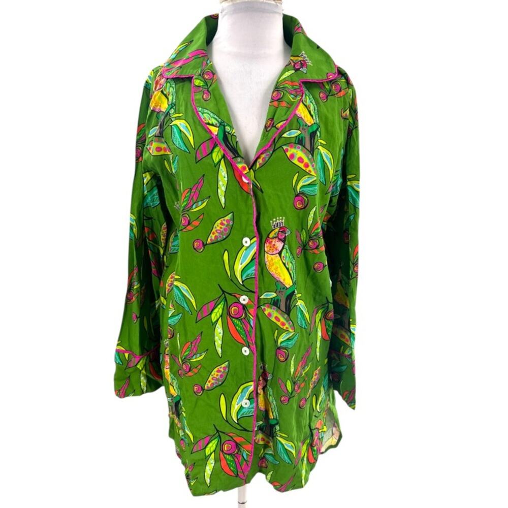 Jaye’s Studio + Robin & Betty bird print pajama nightshirts M